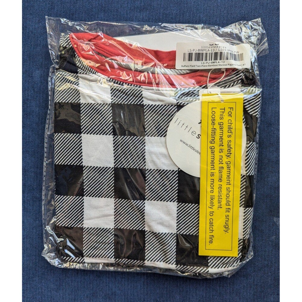 Little Sleepies Buffalo Check Long Sleeve PJs size 4T